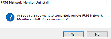 Uninstall PRTG Network Monitor Step 1 Uninstall PRTG Network Monitor Step 1